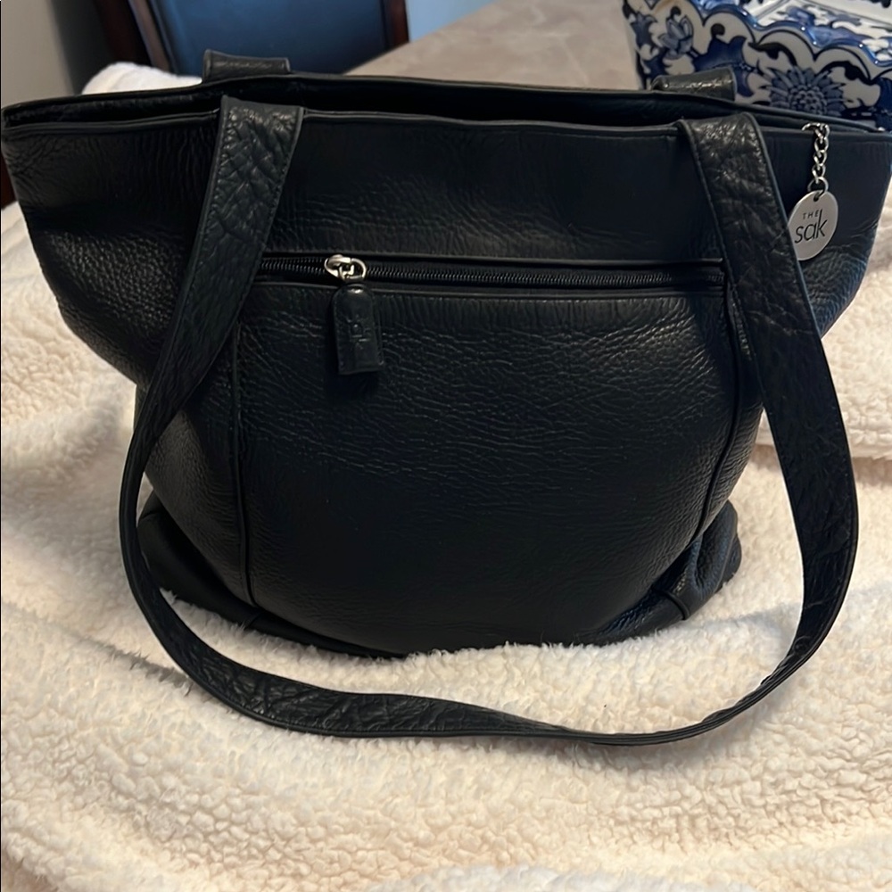 The Sak Black Tote Bag with Sophisticated Design